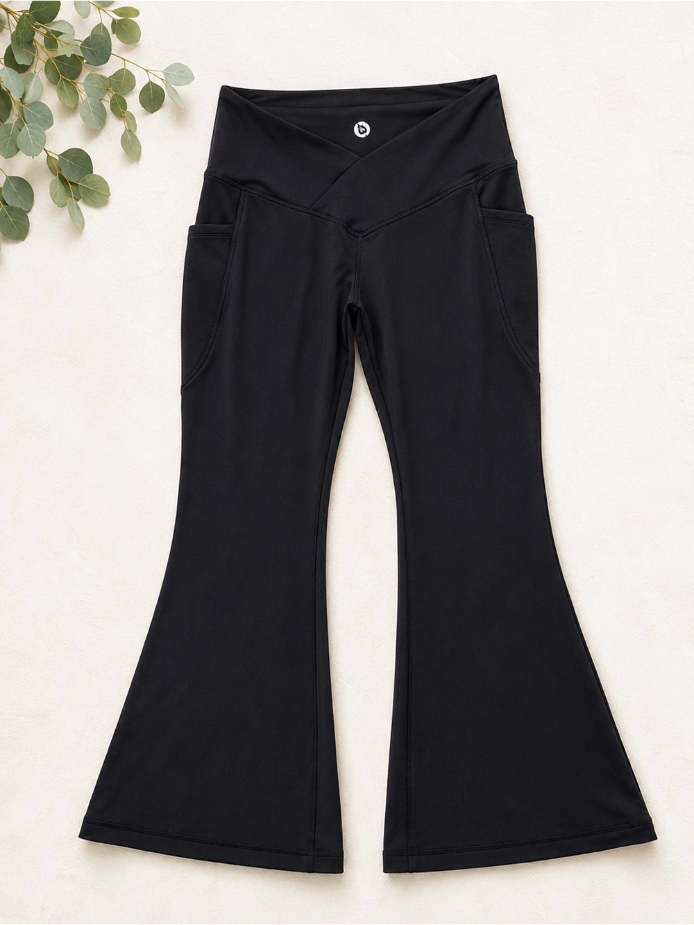 Baleaf Black High Waist Flare Yoga Pants Size Small